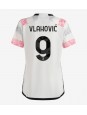 Juventus Dusan Vlahovic #9 Venkovní Dres pro Dámské 2023-24 Krátký Rukáv